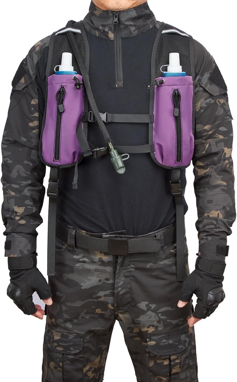 ATBP Running Hydration Vest Pack Tactical 3L Water Bladder Backpack Bag for Cycling Marathon Hiking Daypack Men & Women - Image 4